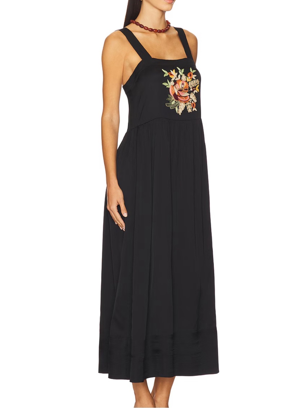 The Great Day Dress in Black Embroidered Floral Size 0 *
